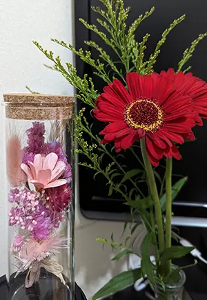 瓶入りのお花