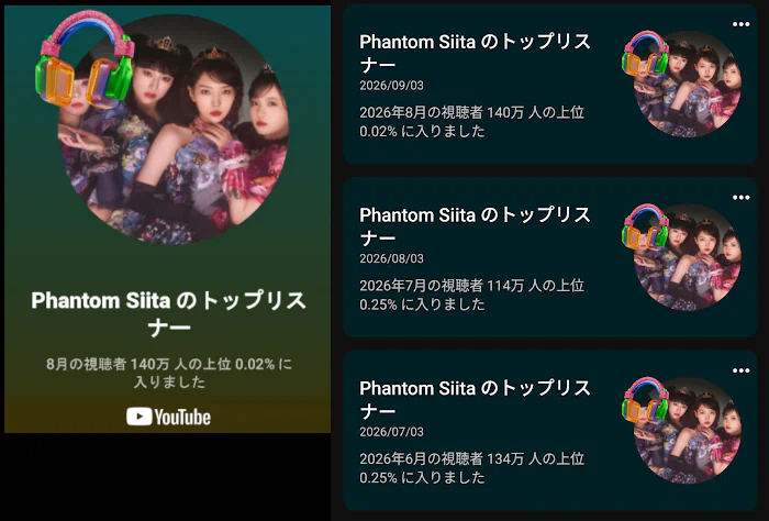 YouTube 8月のバッジ